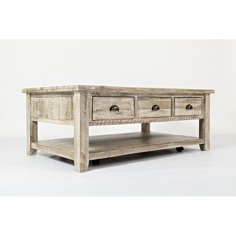 Wellston Solid Wood Coffee Table with Storage & Reviews Birch Lane